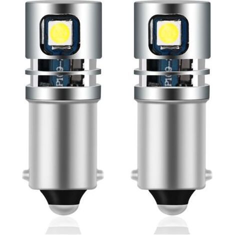 2 pièces BA9S 53 T4W ampoule LED 12V 5 LEDS 3030 6000K blanc pour voiture carte éclairages feux côté marqueur feu clignotant feu arrière plaque d'immatriculation lumière (1/5)
