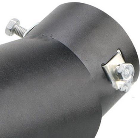 Embout échappement auto acier inoxydable antirouille universel sortie pot d'échappement pour tuyau 5.3cm à 3.8cm modèle coudé (1/4)