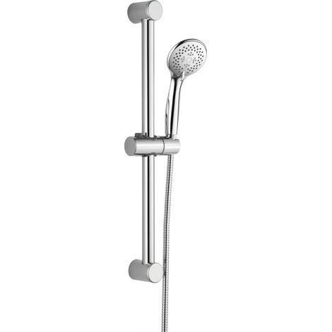 Signature Round Shower Slide Rail Kit with Three Function Handset - Chrome (1/2)