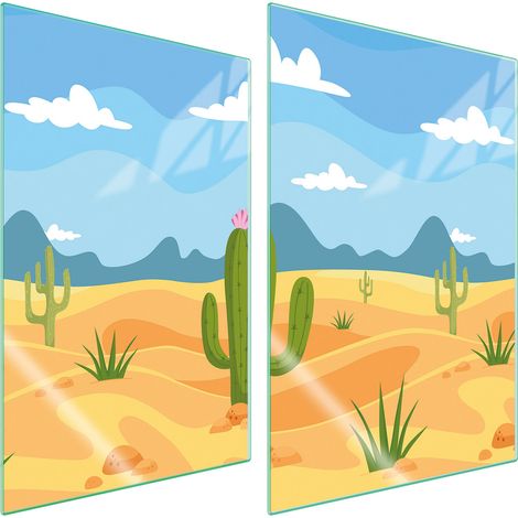 PLACA PROTECTORA DE VIDRIO PARA COCINA 2x35x52 CACTUS (1/5)
