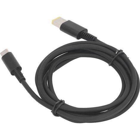 Câble de charge USB-C vers embout carré 135 W, 1,8 m, pour ordinateur portable, avec rallonge d'alimentation PD. (1/5)