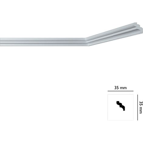 Cornice decorativa per soffitto mod. 'i735' - mm 35 x  35 - 105 pz