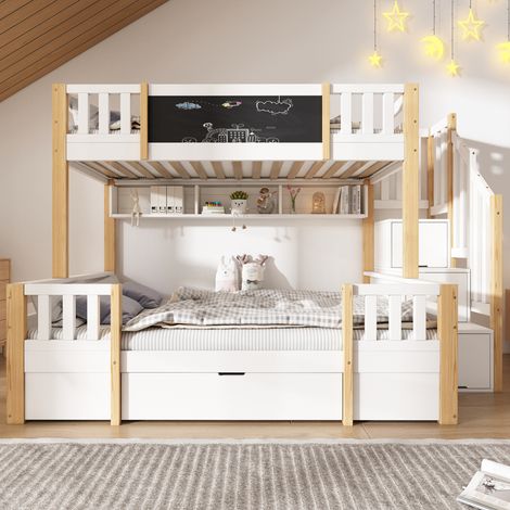 Cama litera dormitorio con almacenaje pizarra OKMYHOME (1/5)