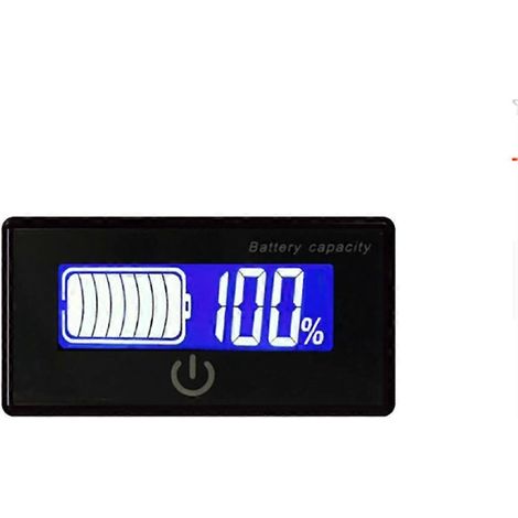 Indicateur de capacité, voltmètre numérique et testeur de température pour batteries Li-ion, LiFePO4 et plomb-acide (8-100 V CC), 12 V, 24 V et 48 V. (1/5)