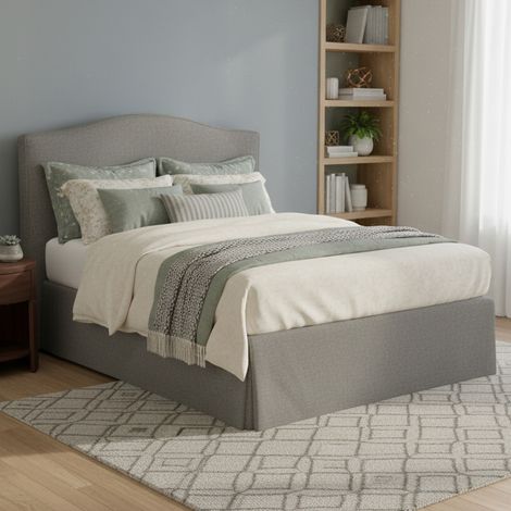 Cama Doble Morley, Desenfundable, Hecho en Italia, Gris Ceniza (1/5)