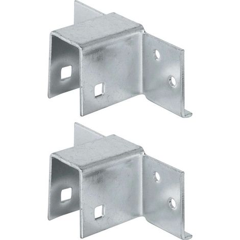 Lot de 2 ferrures de lit en acier – Fixation pour cadre de lit – Support en bois – Raccords pour sommier – Attaches équerres (1/3)