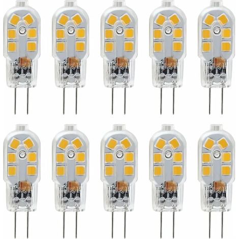 Ampoules LED G4 12 V, 1 W, équivalent à 10 W halogène, non dimmables, lot de 10 [PL] (1/3)