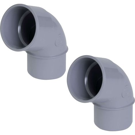 2x coude PVC 67°30 mâle femelle diamètre 50mm PVC raccord connecteur tube tuyau plomberie