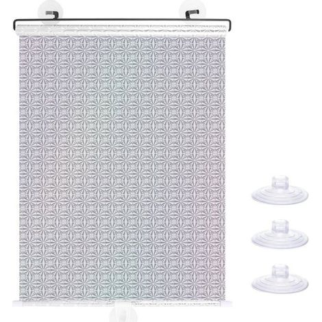 Store enrouleur rétractable 40x60 cm – 3 ventouses, sans perçage – Occultant – Rideau fenêtre (1/5)