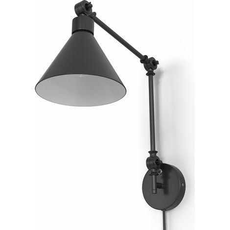 Wandleuchte - Bewegliche Leselampe - Schwarz