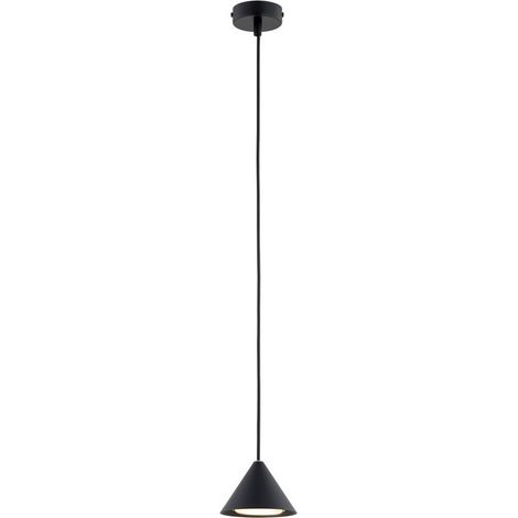 Lampada a Sospensione Elit, Acciaio verniciato a polvere, Nero, Oro, 12x100x12 cm (1/5)