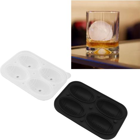 Silikon-Eiswürfelformen, geeignet für Whisky-Cocktails, originelle Formen für Eishockey- und Rugbybälle (1/5)