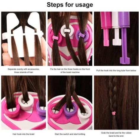 Tresseur de cheveux Cheveux Braider Électrique Automatique Cheveux Tressage Outil En Plastique Torsion pour Enfants1