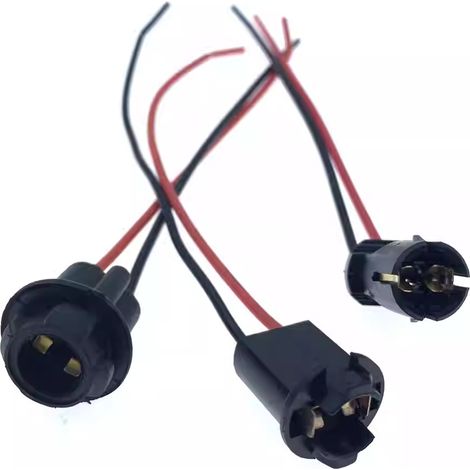 Douille W5W T10 pour ampoule de voiture et moto, feu de position, lampe de lecture, adaptateur pour plaque d'immatriculation. (1/5)