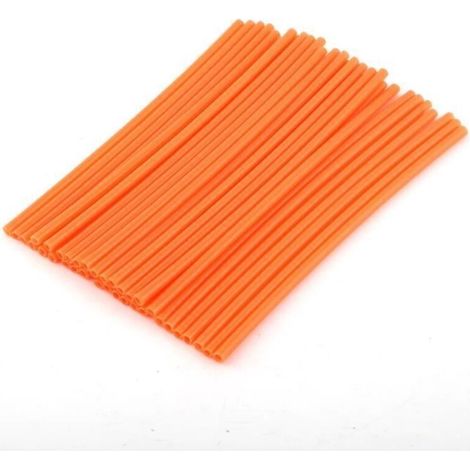 36pcs Protège Rayon de Vélo Spoke Skins Motocross Protecteur Couvre de Rayon (Orange) -PRO