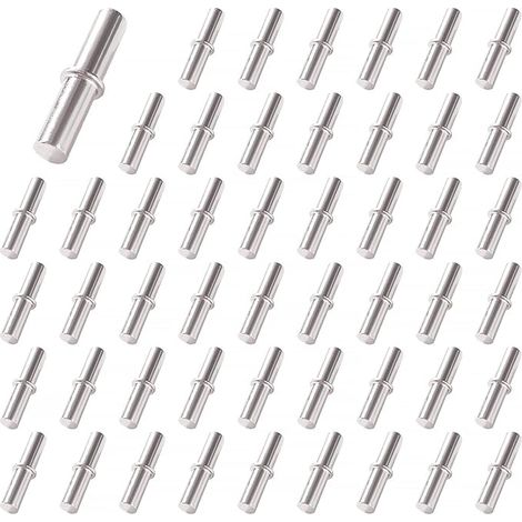 50 Pièces 25x5 mm Taquets d'Étagère, Goupilles de Support D'étagère, pour Meubles de Bibliothèque D'armoires de Cuisine (1/5)