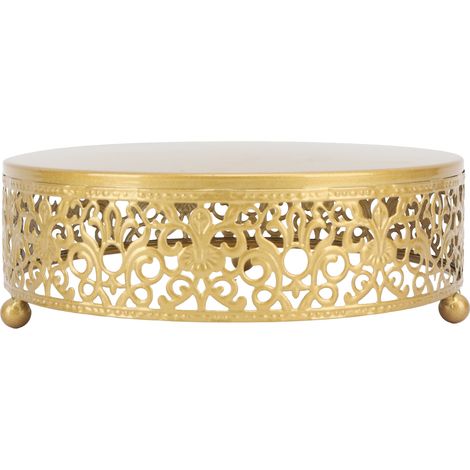 Présentoir à gâteaux rond en métal, présentoir à gâteaux et desserts pour fêtes, mariages, anniversaires. (1/5)