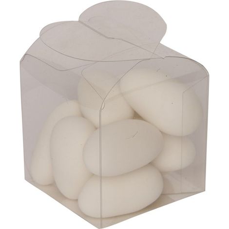 ARPIMEX Bomboniera Scatola con Top Cuore 4 x 4 x 4 Cm Trasparente 10 Pz