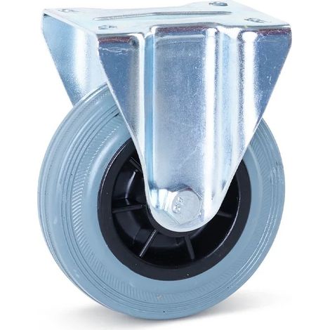Roue fixe - MESO - Caoutchouc gris - 125mm - Sans trace - 120kg (1/2)