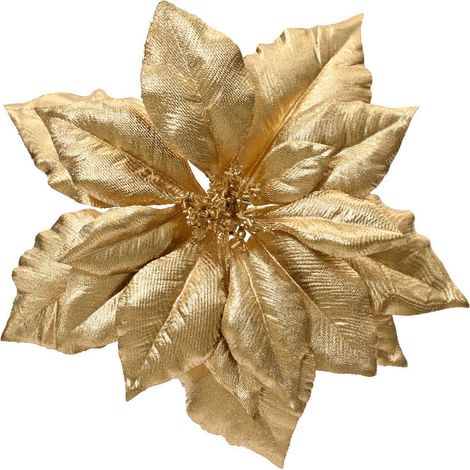 Stella di Natale in poliestere con bordo glitterato per decorazioni natalizie da Ø 24 cm -Rosso (1/5)