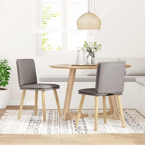 Lot de 2 Chaises à manger,Chaise de cuisine taupe tissu CFW31995 (1/5)
