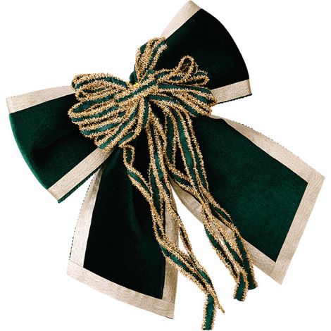 Papillon in velluto per decorazioni natalizie - Verde