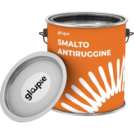 GLOUPIE Smalto Antiruggine Sintetico Per Finiture E Rivestimenti Interni Ed Esterni, Bianco, 0,75 Lt, Made In Italy (1/5)