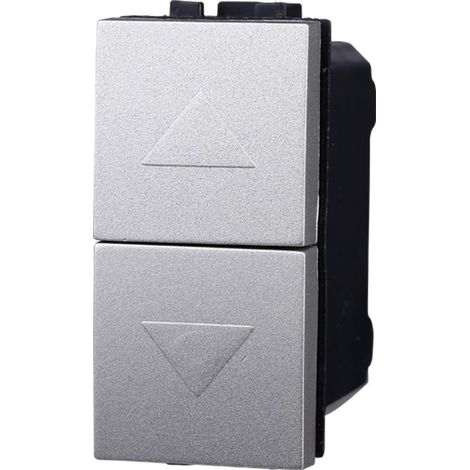 ETTROIT LG1204 Doppelter Verriegelungsschalter nach oben und unten, 10 A, graue Farbe, kompatibel mit Bticino Living International