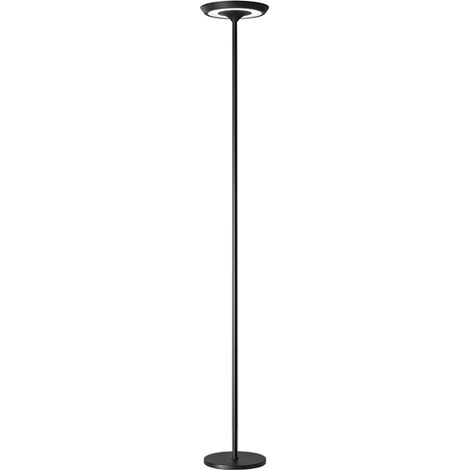 Balance - Lampadaire Led 25W En Métal, 3000K, H. 180 Cm, 2376 Lm, Interrupteur Marche/Arrêt Et Variateur Au Pied, Noir - Perenz (1/3)
