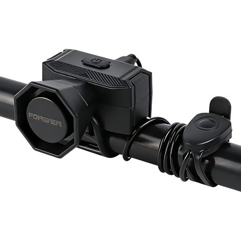 Sonnette Velo, Klaxon Trotinette, 130dB Imperméable Rechargeable Electronique Sonnette Velo Enfant Adulte avec 5 Mode Cloche, Bike Bell pour Scooters, VTT ect (Noir) (1/5)