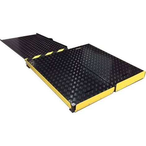 Plateforme PMR 1.20 x 1.20m + rampe 1.20m - Hauteur à franchir : 12cm - Vendue à l'unité - PFFBK01/BLISS12080