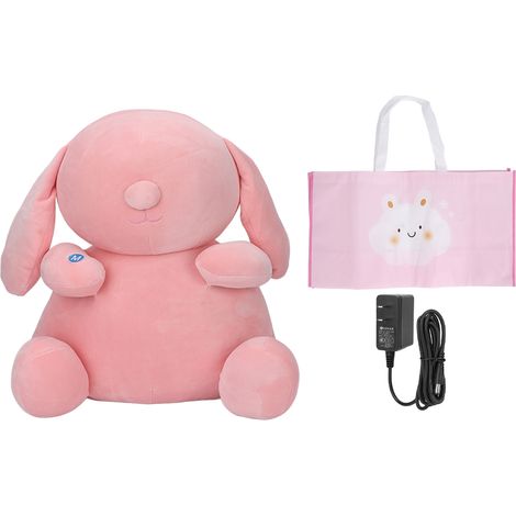 Coussin de massage cervical électrique, forme de lapin mignon, oreiller de cou et dos chauffant, prise américaine 100-240V (1/5)