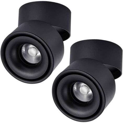 Downlight Lot de de plafond montés en surface Lighting Spot de plafond LED 360 ° Cylindrique réglable pour intérieur 7 w (1/5)