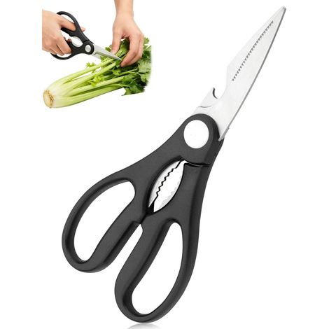 Ciseaux De Cuisine, Lavables Au Lave-vaisselle, Ciseaux Multi-usages Acier Inoxydable, Poignées Confortables Antidérapantes, Adaptés À La Cuisine,au Camping Et À Un Usage Quotidien (1/5)