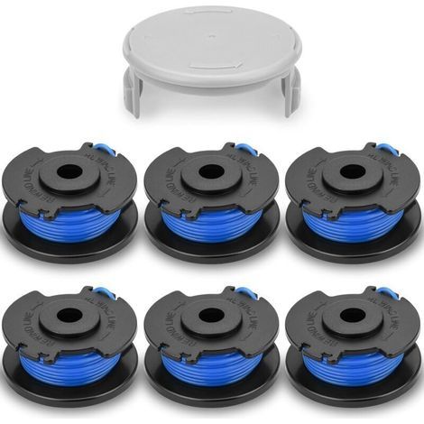 Bobine Fil de Rechange 065 pour Taille-Bordures Ryobi One+,Compatible avec les Modèles 18V,24V,40V(Lot de 6 Bobines + 1 Bouchon) (1/4)