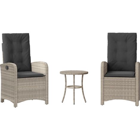 Maison Exclusive - Sillas y mesita de jardín 3 piezas ratán sinté (1/5)