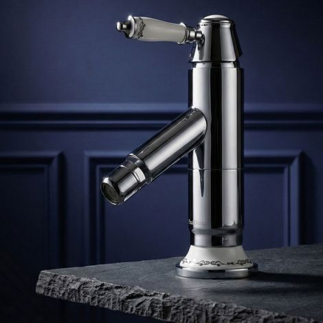 Robinet de bidet rétro PaulGurkes avec céramique et bordure