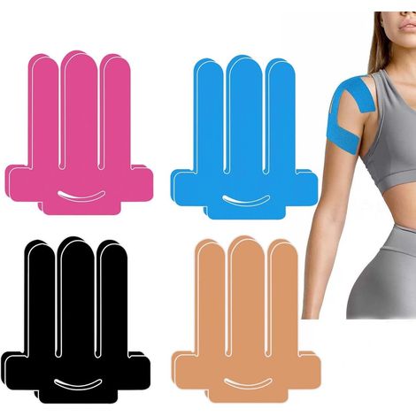 Lot de 12 bandes d'épaule imperméables, prédécoupées pour favoriser la circulation et ainsi soulager les douleurs musculaires, articulaires ou ligamentaires, protection d'épaule pour athlètes, couleur (1/5)