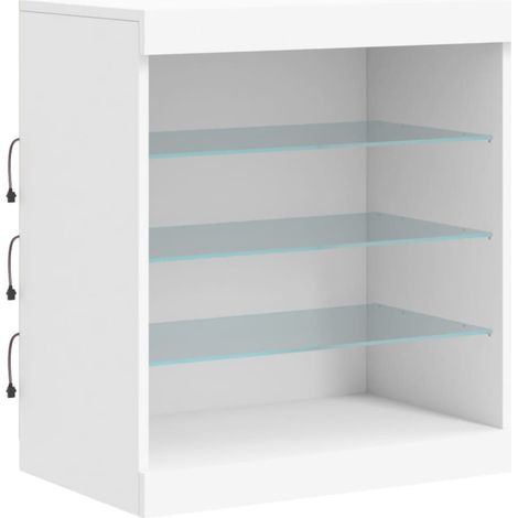 Sideboard with LED Lights White 60.5x37x67 cm vidaXL