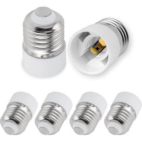 Adaptateur de Douille E27 Vers E14, Convertisseur de Douille E27 vers E14 pour Ampoule LED Incandescente Halogene Adaptateur Convertisseur Douille, 6 Pièces (1/4)
