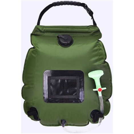royaluxe -Sac de douche chauffant solaire extérieur sac de bain portable 20L noir (1/5)