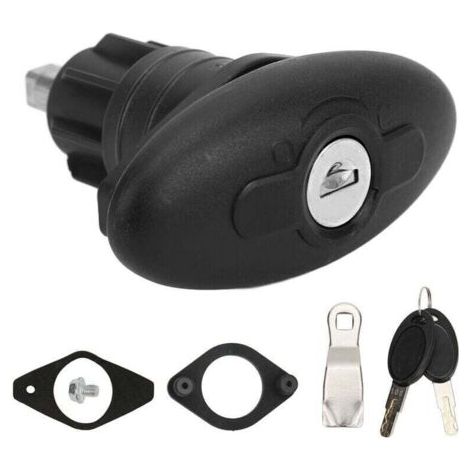 Jiawu Campervan Cabin Door Lock, 30mm Oval Zinc Alloy and Nylon Compression Cabin Door Lock for Motorhomes, Caravans, and Yachts