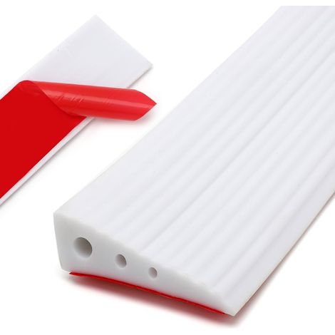 Barre de Seuil Adhesive 100x6x2 CM, Rampe de Seuil de Porte Rampe Fauteuil Roulant en PVC Autocollantes en Silicone pour Portes, Marches, Escaliers (1/5)