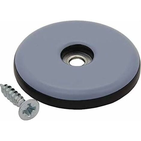 Lot de 16 patins en téflon pour meubles - Protection du sol - Gris - Ø 22 mm - 5 mm d'épaisseur avec vis 3,5 mm x 20 mm - Revêtement PTFE - Patins en- Patins pour meubles - Patins de chaise, (1/5)