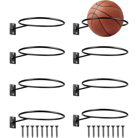 8pcs Support De Balle Mural, Support Mural pour Ballon, Universel Support Mural De Porte-Balles (1/5)