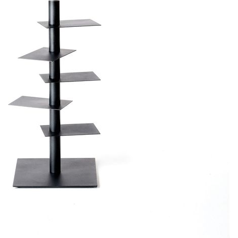 Nardo Grigio antracite - h 95 cm libreria autoportante a colonna ripiani girevoli scaffali libri originale BBB Italia design Michele Franzina acciaio metallo salotto casa ufficio
