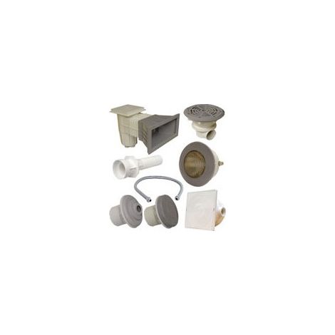 Kit de pièces à sceller de couleur grise pour piscine liner jusqu'à 8x4 m (1/3)