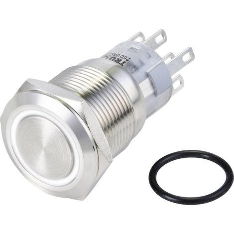 TRU COMPONENTS TC-10090972 LAS1-AGQ-22E/W/24V/S Bouton-poussoir antivandalisme 250 V/AC 3 A 2 x On/(On) à rappel blanc IP65 1 pc(s) S554122 (1/2)