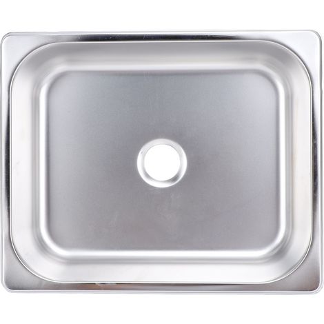 Évier pour camping-car 325 x 265 65 mm en acier inoxydable 304 Évacuation efficace Évier carré pour cuisine ou salle de bain avec sortie de 40 mm pour caravane, camping-car ou bateau Couleur, poli et (1/5)