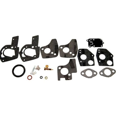 Kit réparation carburateur adaptable BRIGGS & STRATTON pour modèles 80200, 81200, 82200, 133200, 135200, 92200, 93200, 136200, 100200, 111200, 112200, 130200. Remplace origine: 495606 et 494624.
